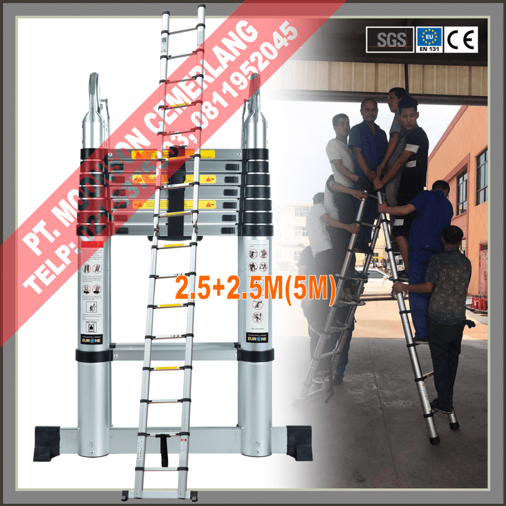 Tangga Teleskopik Lipat 5M